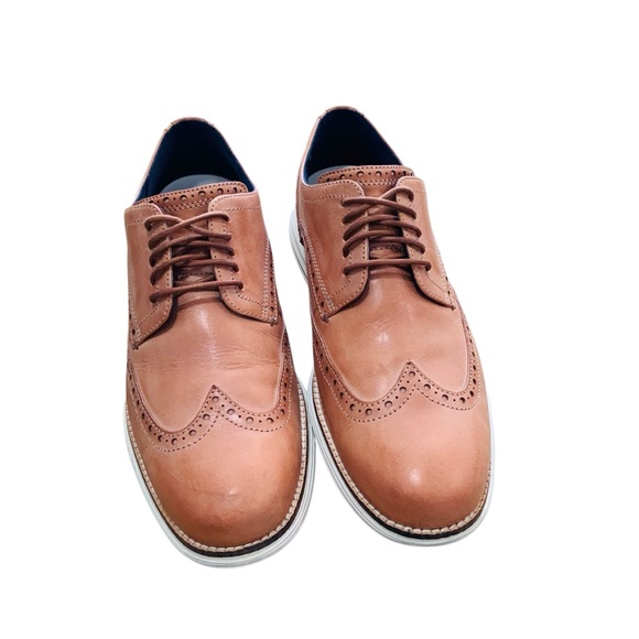 Cole Haan Original Grand Wingtip Brown Leather Oxford Shoes Men's 8.5 M - Picture 5 of 9